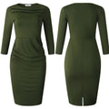 Women Dress Women's Clothing Autumn and Winter Solid Color Dress
