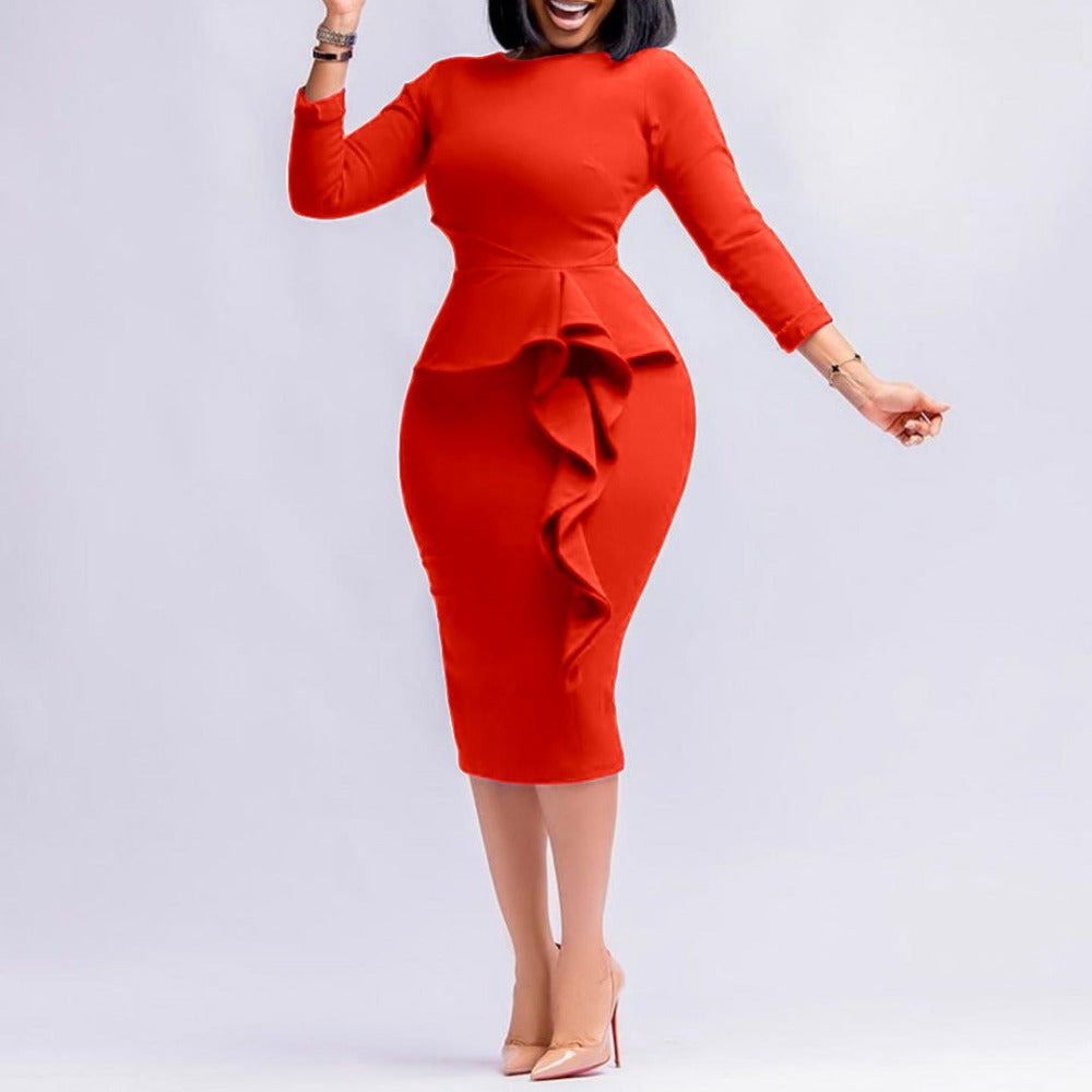 Women Dress plus Size Commuting Pencil Skirt