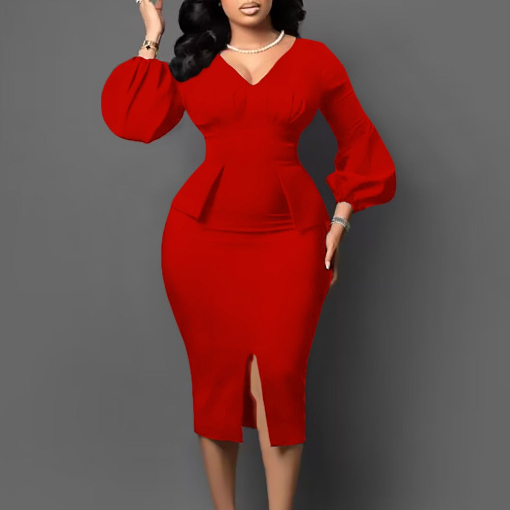 Women Dress Women's V-neck Dress