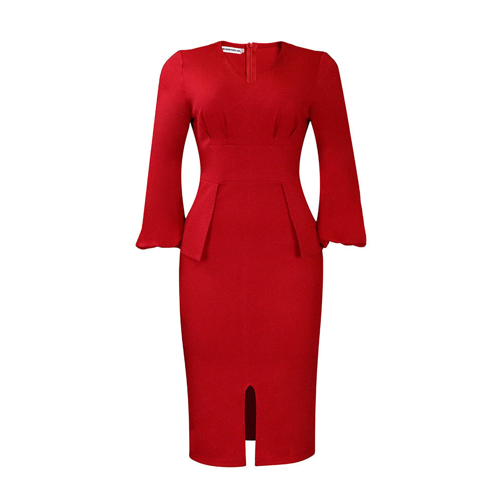 Women Dress Women's V-neck Dress