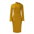 Women Dress Fall/Winter Diagonal Collar Women's Clothing